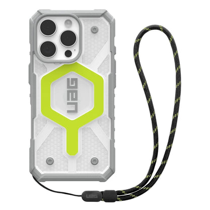 MagSafe Case for Apple iPhone 16 Pro, Urban Armor Gear, Pathfinder Clear with Lanyard, Green