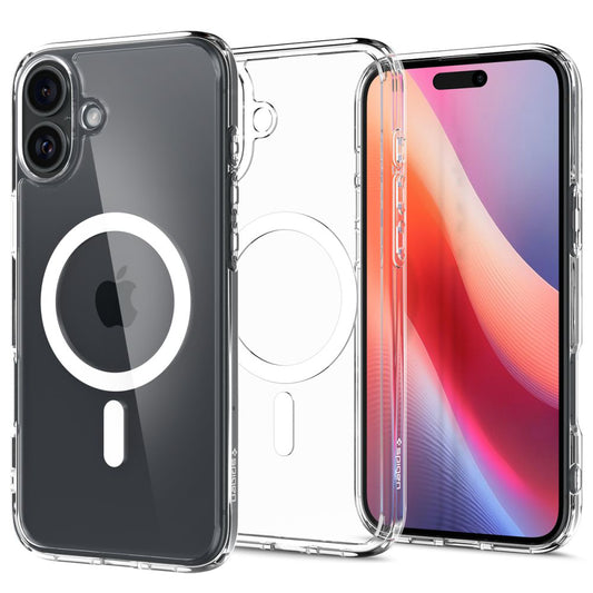 Θήκη MagSafe για Apple iPhone 16, Spigen, Ultra Hybrid, Λευκή ACS08205