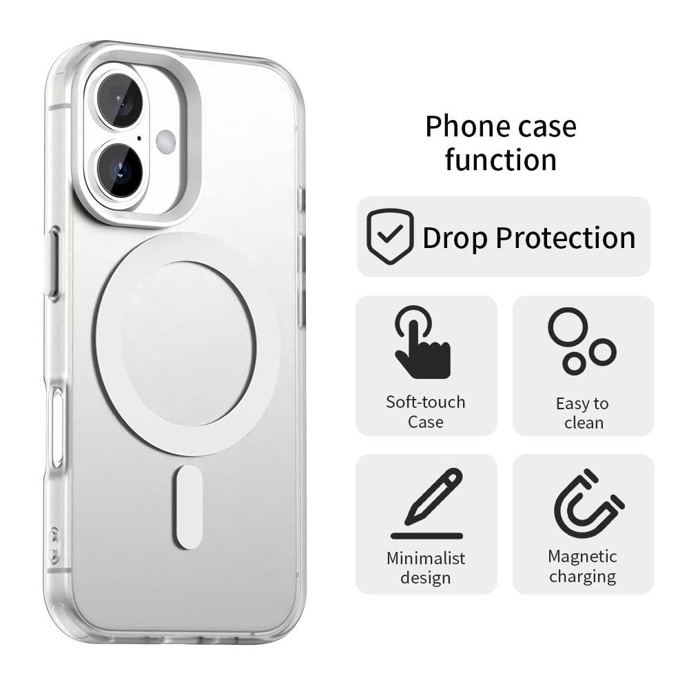 Θήκη MagSafe για Apple iPhone 16, Techsuit, CandyCase, Λευκό