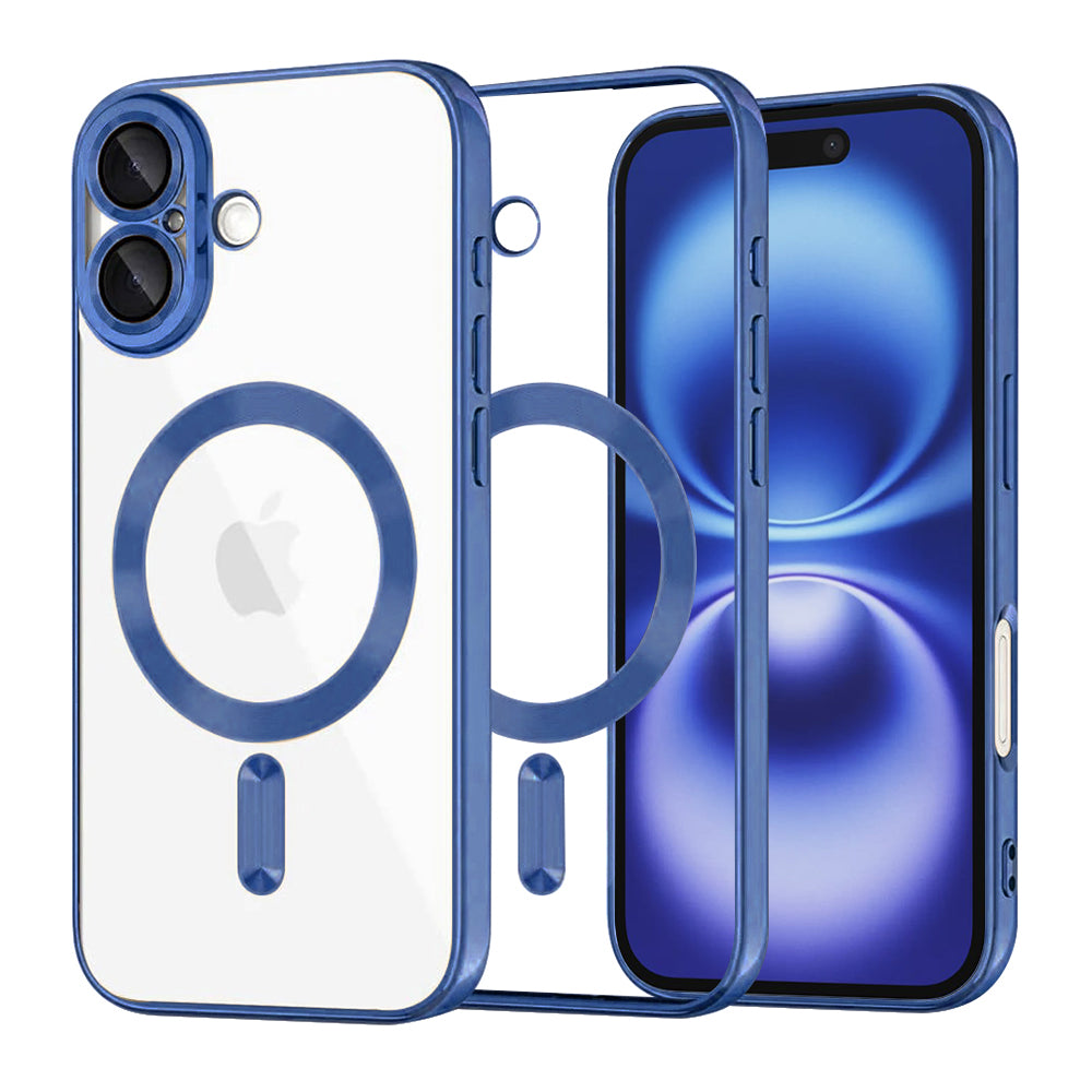 Θήκη MagSafe για Apple iPhone 16, Techsuit, Luxury Crystal, Σκούρο Μπλε