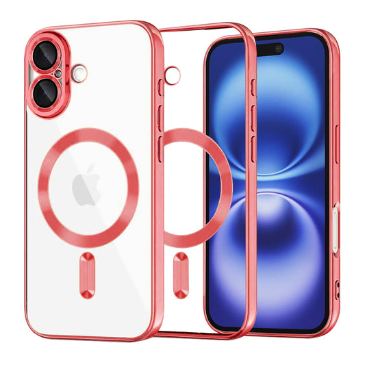 Θήκη MagSafe για Apple iPhone 16, Techsuit, Luxury Crystal, Κόκκινο