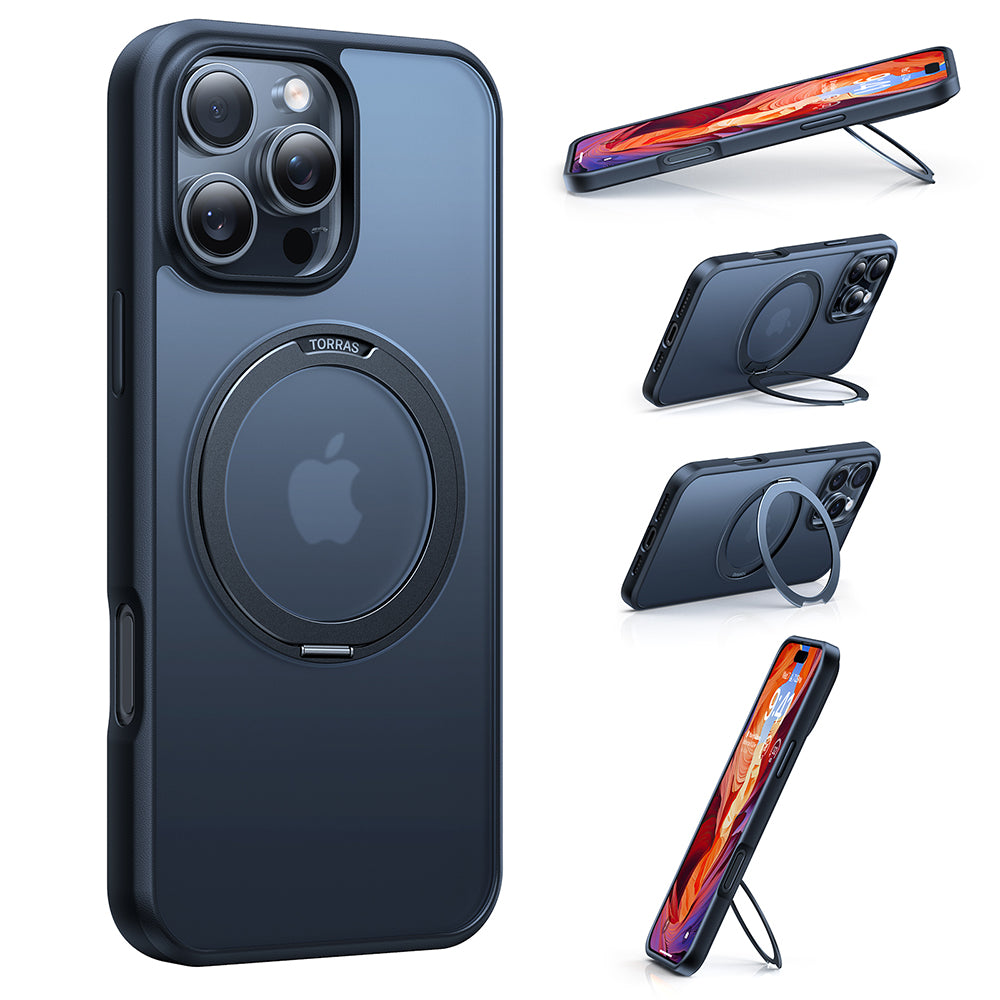 Θήκη MagSafe για Apple iPhone 16, Torras, Ostand Pro, Μαύρη.