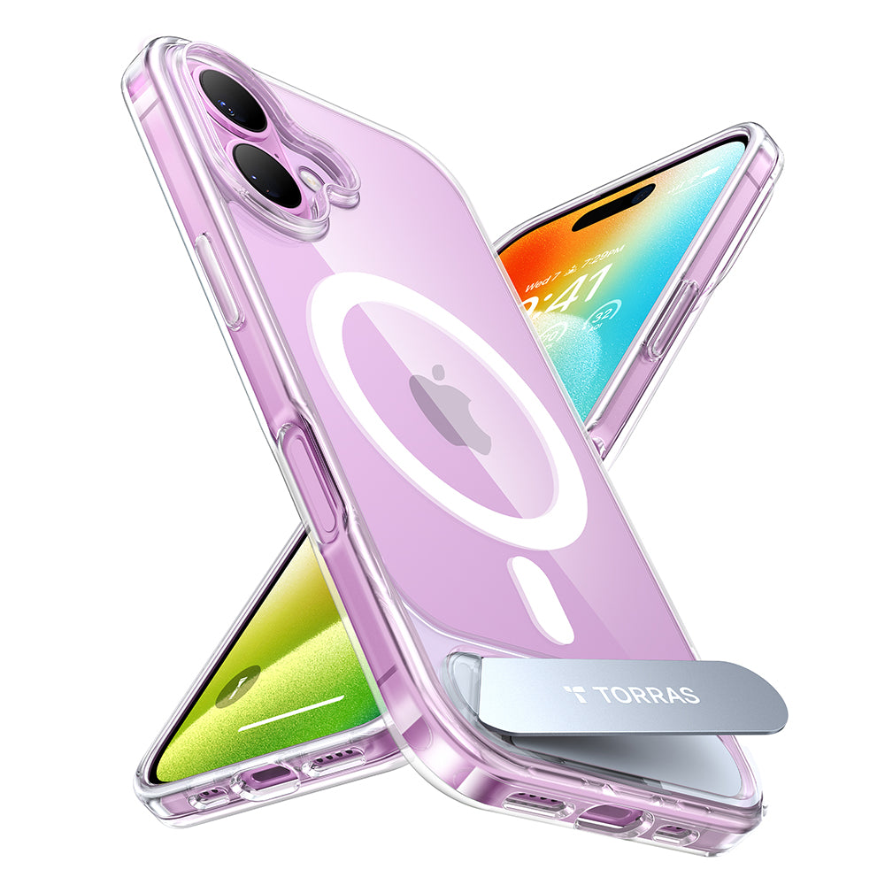 Θήκη MagSafe για Apple iPhone 16, Torras, Pstand, Διαφανής