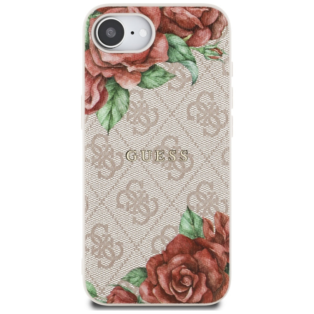 Θήκη MagSafe για Apple iPhone 16e, Guess, 4G Flowers Print, Ροζ