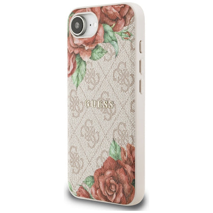 Θήκη MagSafe για Apple iPhone 16e, Guess, 4G Flowers Print, Ροζ