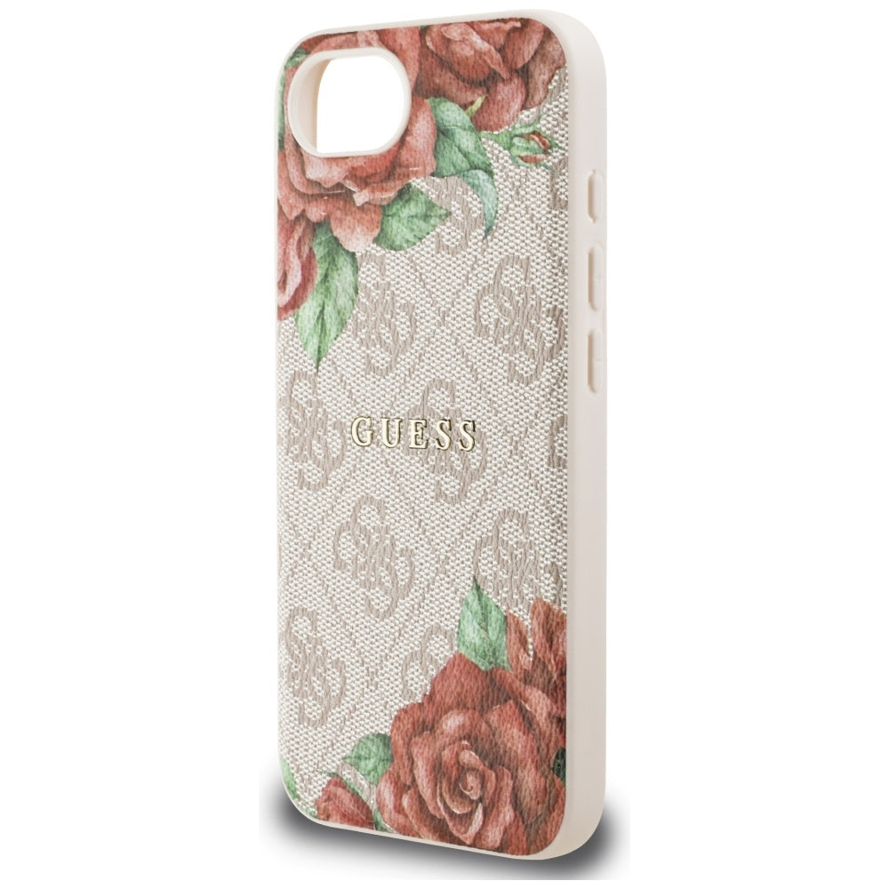 Θήκη MagSafe για Apple iPhone 16e, Guess, 4G Flowers Print, Ροζ