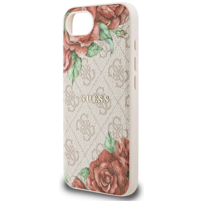 Θήκη MagSafe για Apple iPhone 16e, Guess, 4G Flowers Print, Ροζ