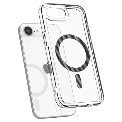 Θήκη MagSafe για Apple iPhone 17e / 16e, Spigen, Ultra Hybrid Carbon, Διαφανής
