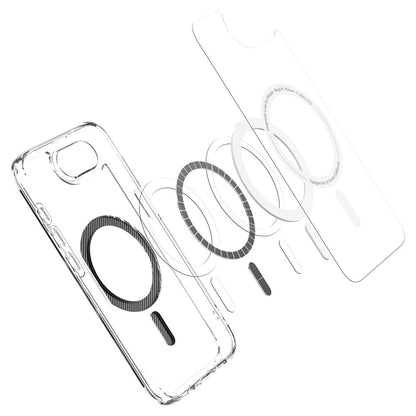 Θήκη MagSafe για Apple iPhone 17e / 16e, Spigen, Ultra Hybrid Carbon, Διαφανής