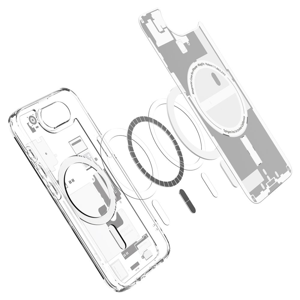 Θήκη MagSafe για Apple iPhone 17e / 16e, Spigen, Ultra Hybrid Zero One, Λευκή