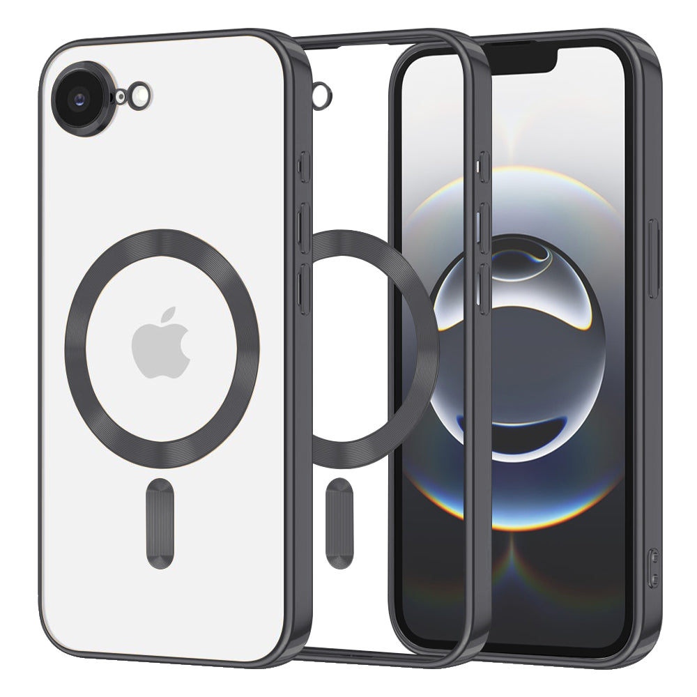 MagSafe Case for Apple iPhone 17e / 16e, Techsuit, Luxury Crystal, Black