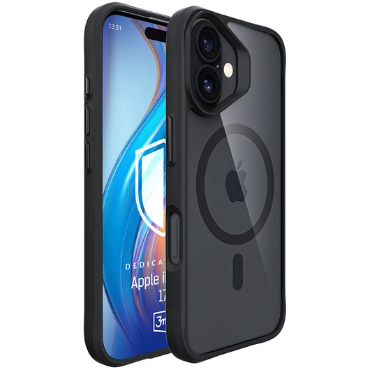 Θήκη MagSafe για Apple iPhone 17, 3MK, Satin Armor, Μαύρη
