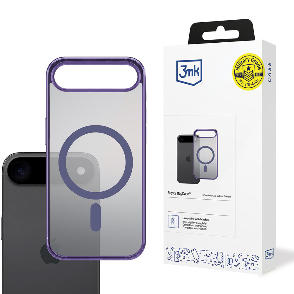 Θήκη MagSafe για Apple iPhone 17 Air, 3MK, Frosty MagCase, Μωβ