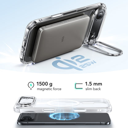 Θήκη MagSafe για Apple iPhone 17 Air, ESR, Classic Hybrid Kickstand, Διάφανη