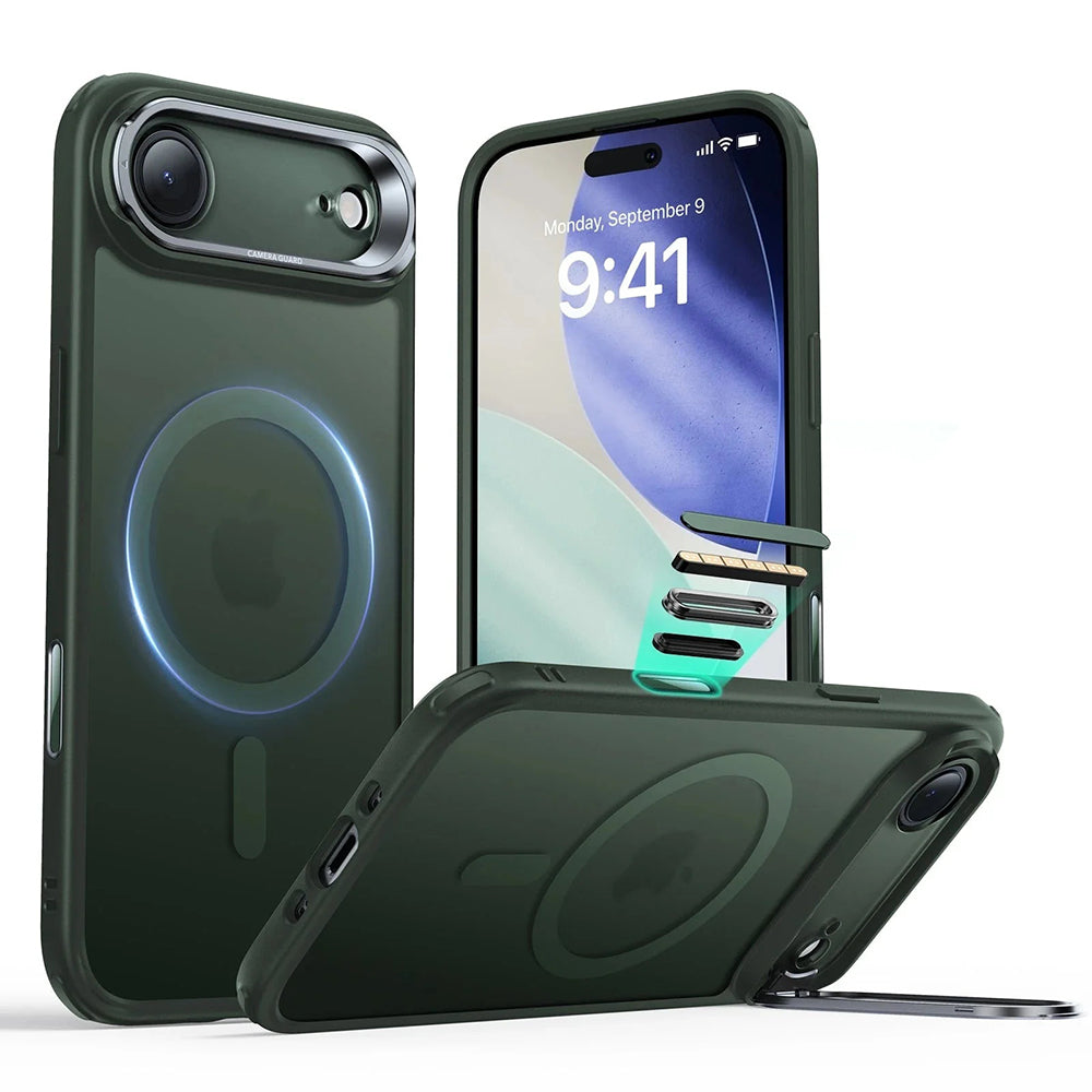 Θήκη MagSafe για Apple iPhone 17 Air, ESR, Classic Hybrid Kickstand, Σατινέ Πράσινο