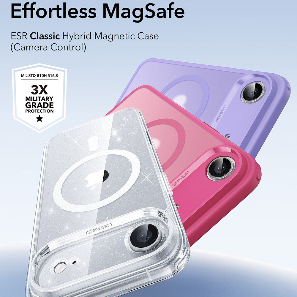 Θήκη MagSafe για Apple iPhone 17 Air, ESR, Classic Hybrid Shimmer, Διαφανής