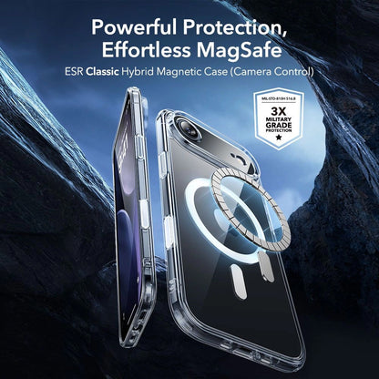 Θήκη MagSafe για Apple iPhone 17 Air, ESR, Classic Hybrid με Προστατευτικό Οθόνης, Διάφανη