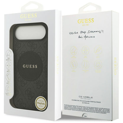 Θήκη MagSafe για Apple iPhone 17 Air, Guess, 4G Circle Classic Logo, Μαύρη