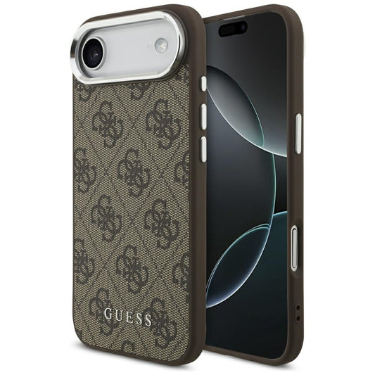 Θήκη MagSafe για Apple iPhone 17 Air, Guess, 4G Classic Logo, Καφέ