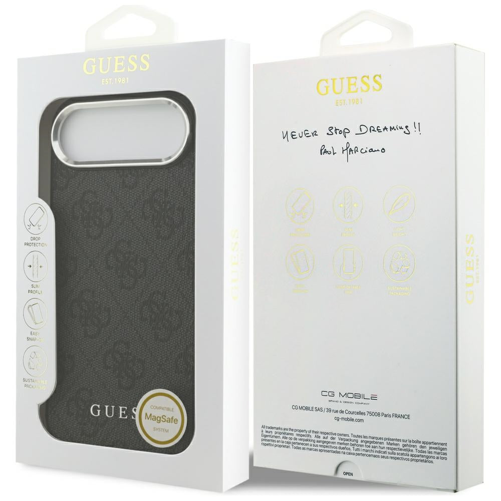 Θήκη MagSafe για Apple iPhone 17 Air, Guess, 4G Classic Logo, Μαύρη