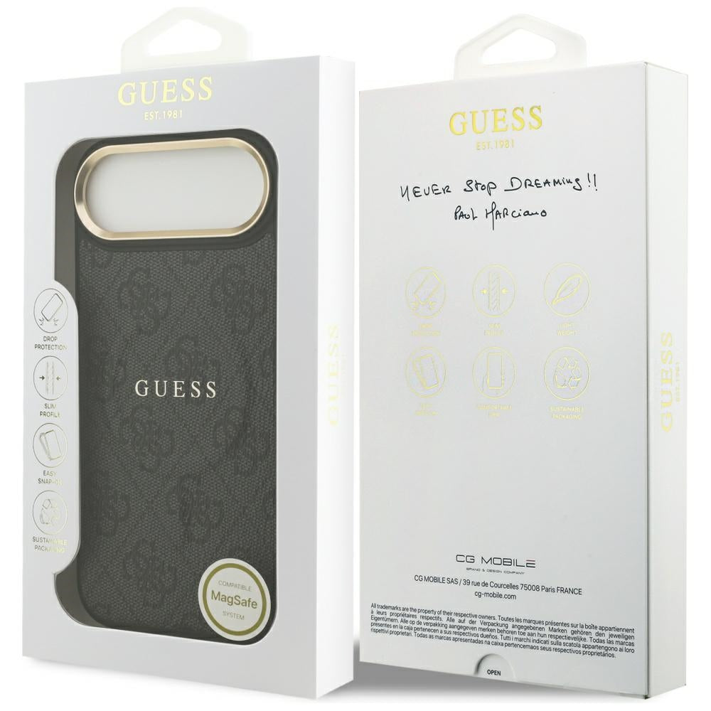 Θήκη MagSafe για Apple iPhone 17 Air, Guess, 4G Classic, Μαύρη