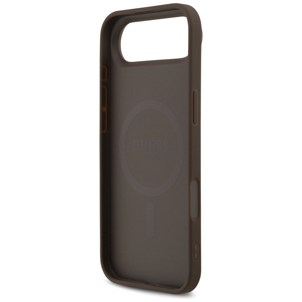 Θήκη MagSafe για Apple iPhone 17 Air, Guess, 4G Printed Stripes, Καφέ