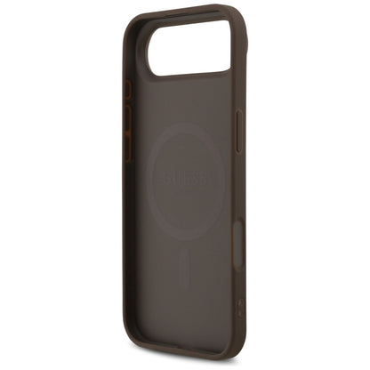 Θήκη MagSafe για Apple iPhone 17 Air, Guess, 4G Printed Stripes, Καφέ