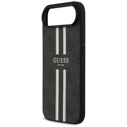 Θήκη MagSafe για Apple iPhone 17 Air, Guess, 4G Printed Stripes, Μαύρη