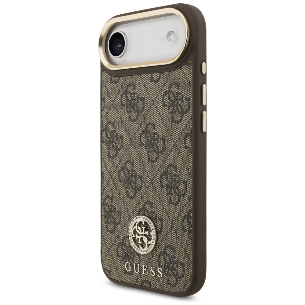 Θήκη MagSafe για Apple iPhone 17 Air, Guess, 4G Strass Logo, Καφέ