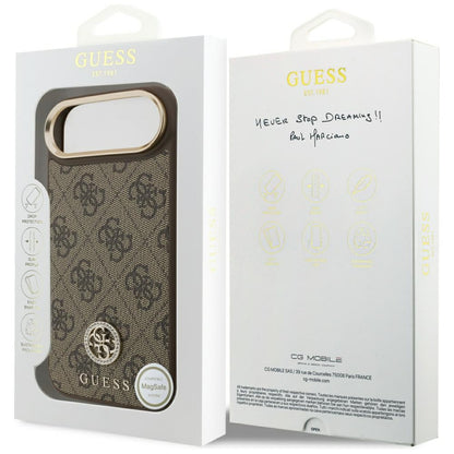 Θήκη MagSafe για Apple iPhone 17 Air, Guess, 4G Strass Logo, Καφέ