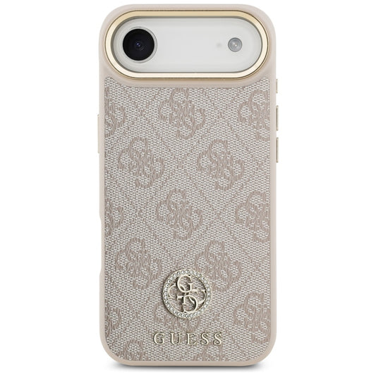 Θήκη MagSafe για Apple iPhone 17 Air, Guess, 4G Strass Logo, Ροζ