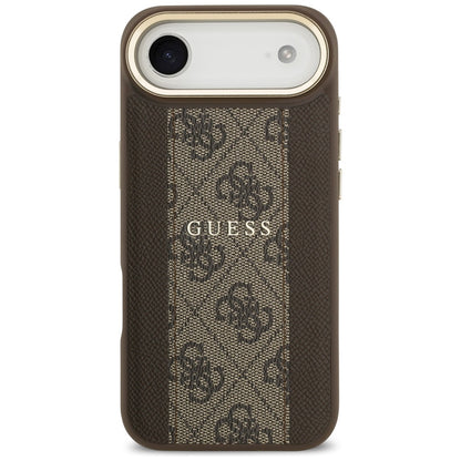 MagSafe Case for Apple iPhone 17 Air, Guess, 4G Stripe, Brown