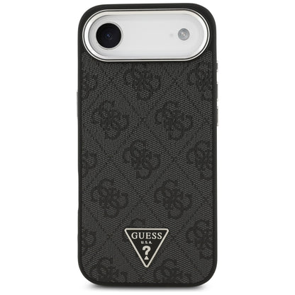 Θήκη MagSafe για Apple iPhone 17 Air, Guess, 4G Triangle Logo, Μαύρη Ασημί