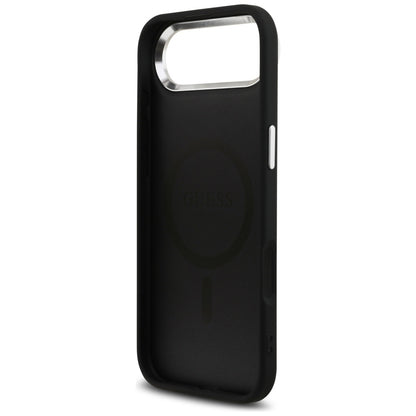Θήκη MagSafe για Apple iPhone 17 Air, Guess, 4G Triangle Logo, Μαύρη Ασημί