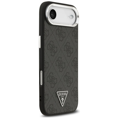 Θήκη MagSafe για Apple iPhone 17 Air, Guess, 4G Triangle Logo, Μαύρη Ασημί