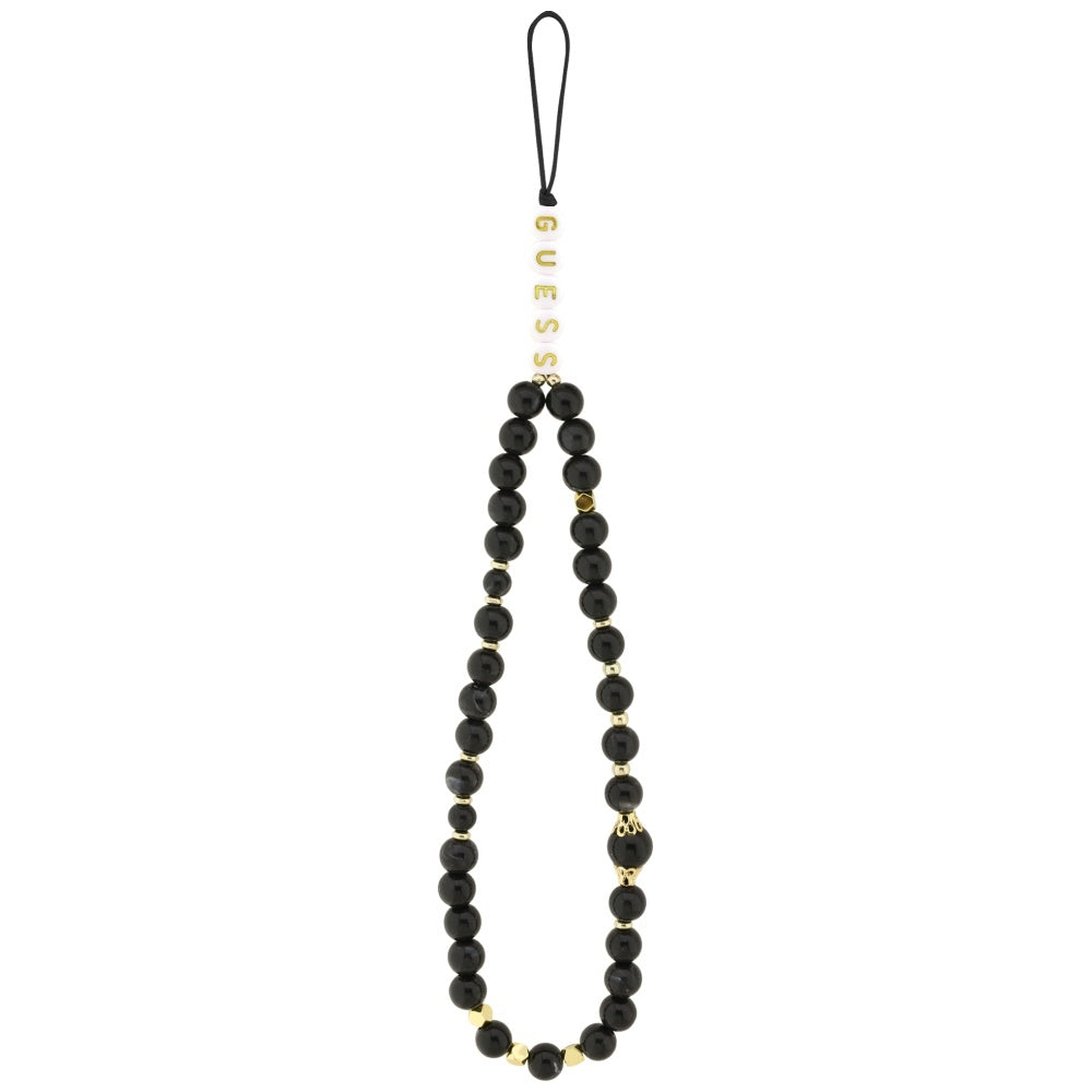 Θήκη MagSafe για Apple iPhone 17 Air, Guess, 4G Triangle Logo με Λουράκι Κορδονιού, Μαύρη