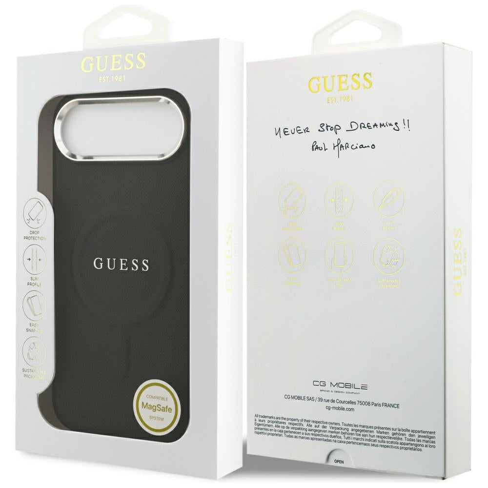 Θήκη MagSafe για Apple iPhone 17 Air, Guess, Classic Logo, Μαύρη