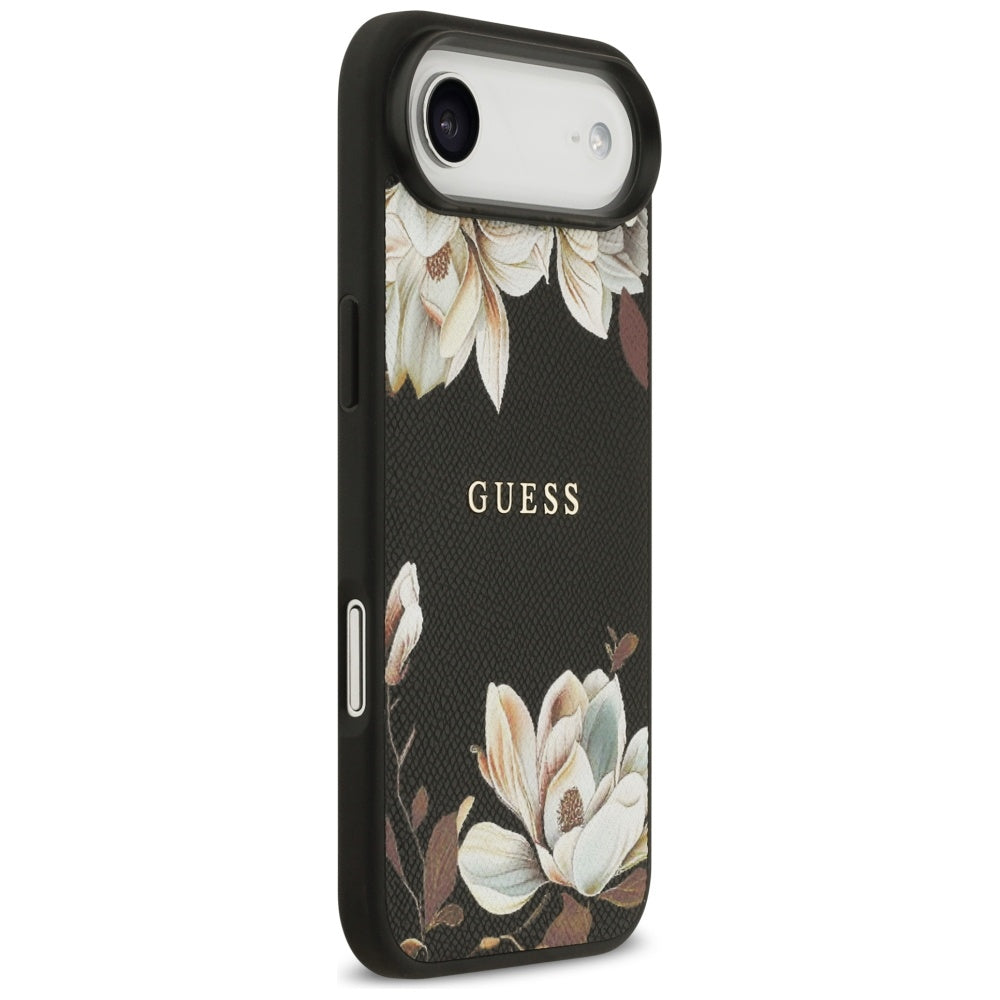 Θήκη MagSafe για Apple iPhone 17 Air, Guess, Grained Flowers, Μαύρη