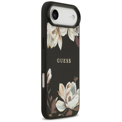 Θήκη MagSafe για Apple iPhone 17 Air, Guess, Grained Flowers, Μαύρη