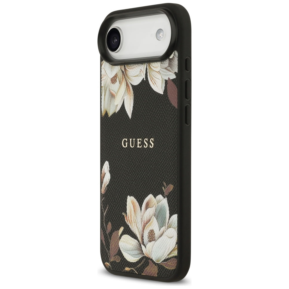 Θήκη MagSafe για Apple iPhone 17 Air, Guess, Grained Flowers, Μαύρη