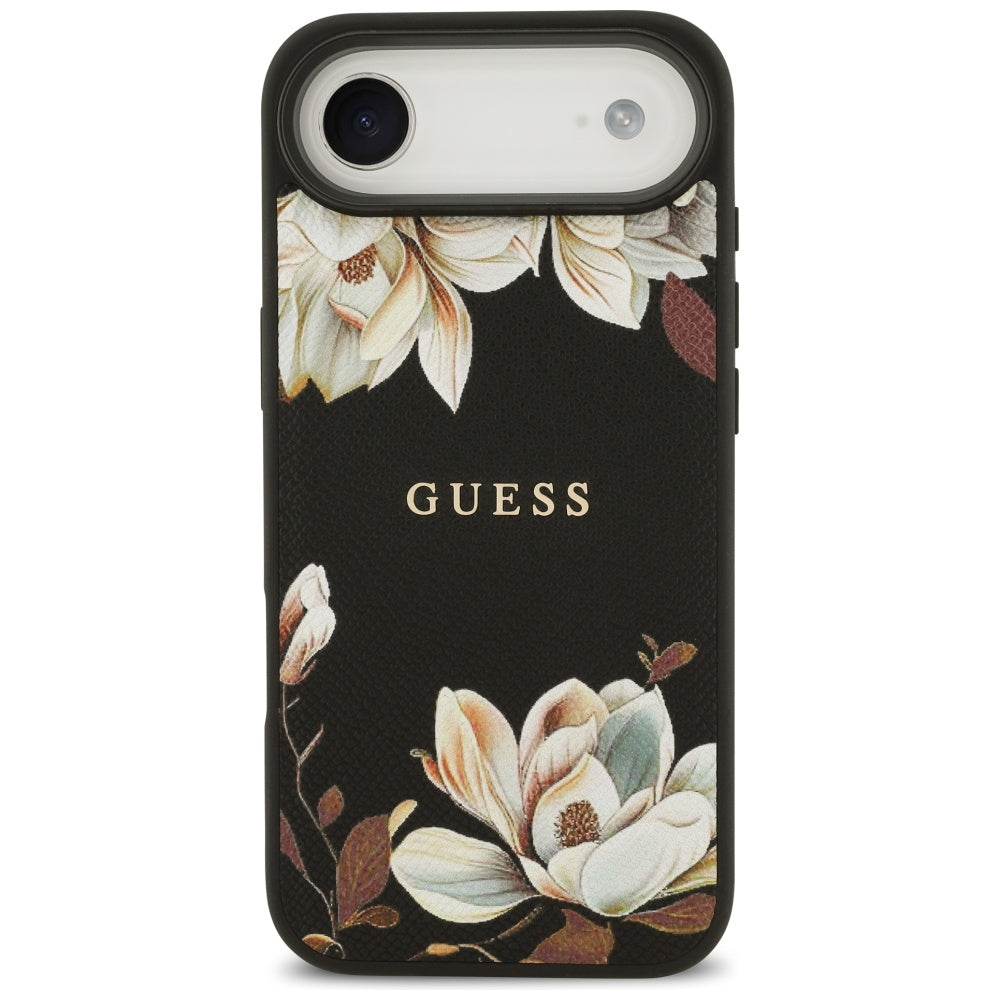 Θήκη MagSafe για Apple iPhone 17 Air, Guess, Grained Flowers, Μαύρη