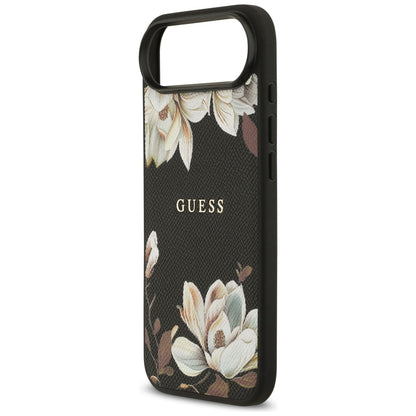 Θήκη MagSafe για Apple iPhone 17 Air, Guess, Grained Flowers, Μαύρη