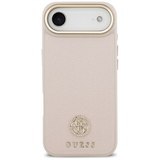 Θήκη MagSafe για Apple iPhone 17 Air, Guess, Grained Strass Logo, Ροζ