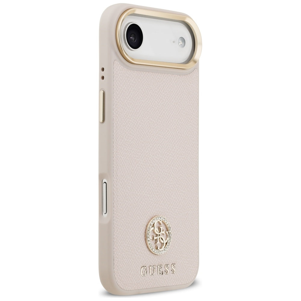 Θήκη MagSafe για Apple iPhone 17 Air, Guess, Grained Strass Logo, Ροζ