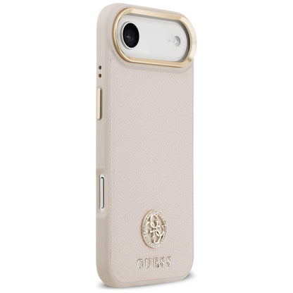 Θήκη MagSafe για Apple iPhone 17 Air, Guess, Grained Strass Logo, Ροζ