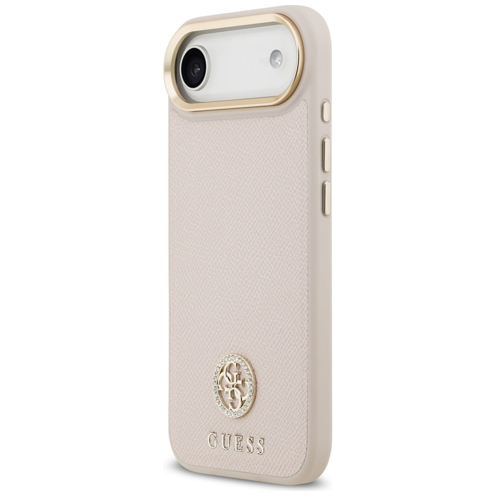 Θήκη MagSafe για Apple iPhone 17 Air, Guess, Grained Strass Logo, Ροζ