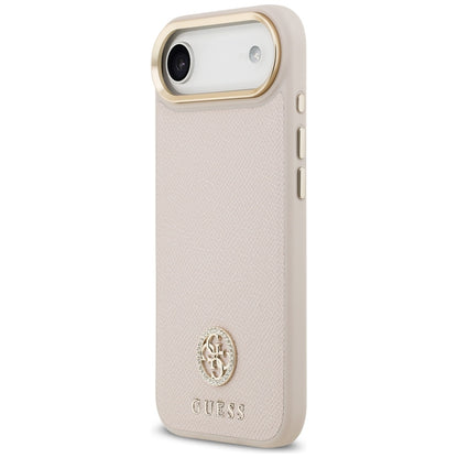 Θήκη MagSafe για Apple iPhone 17 Air, Guess, Grained Strass Logo, Ροζ
