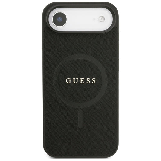 Θήκη MagSafe για Apple iPhone 17 Air, Guess, Saffiano Classic Logo, Μαύρη
