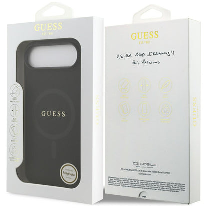 MagSafe Case for Apple iPhone 17 Air, Guess, Saffiano Classic Logo, Black