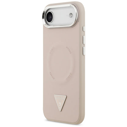 Θήκη MagSafe για Apple iPhone 17 Air, Guess, Triangle Logo, Ροζ Ασημί